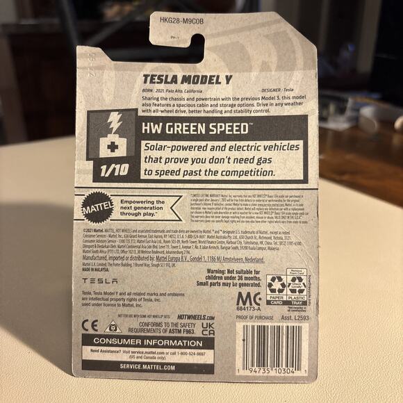 Hot Wheels Tesla Model Y 37/250 White - Picture 5 of 7